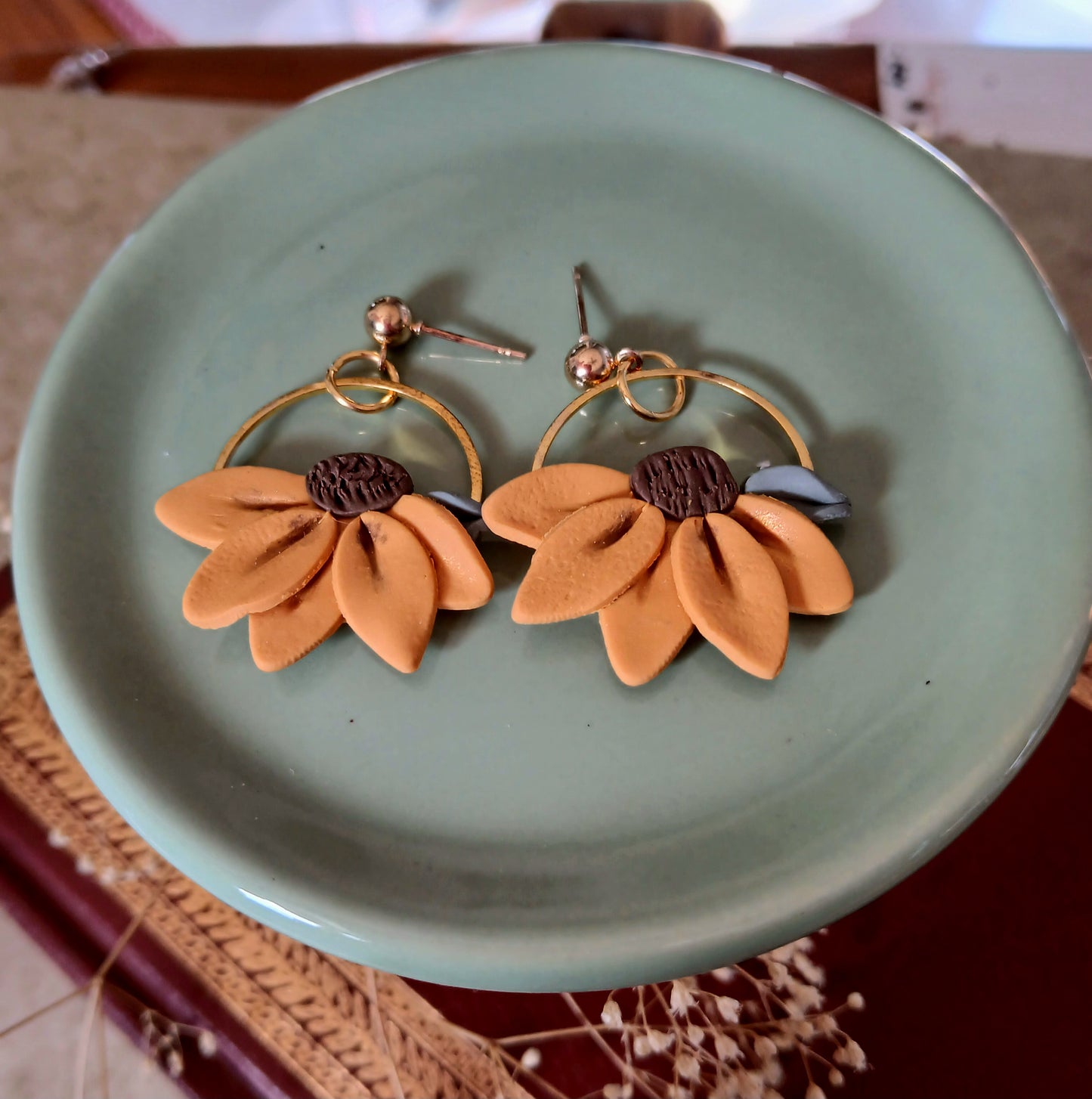 Golden Glow Sunflower Dangles