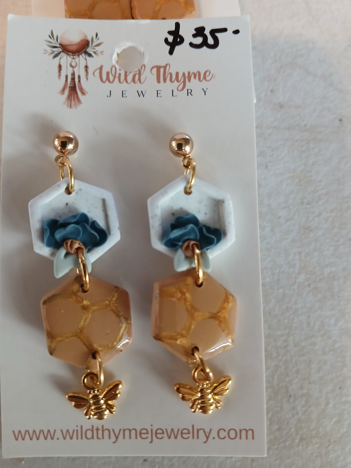 $35.00 Bee Hive Dangle